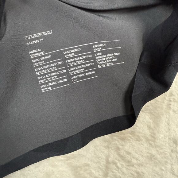 Ten Thousand Session Shorts Black Camo 7" Inseam Athletic Men's Size XL - Picture 7 of 8